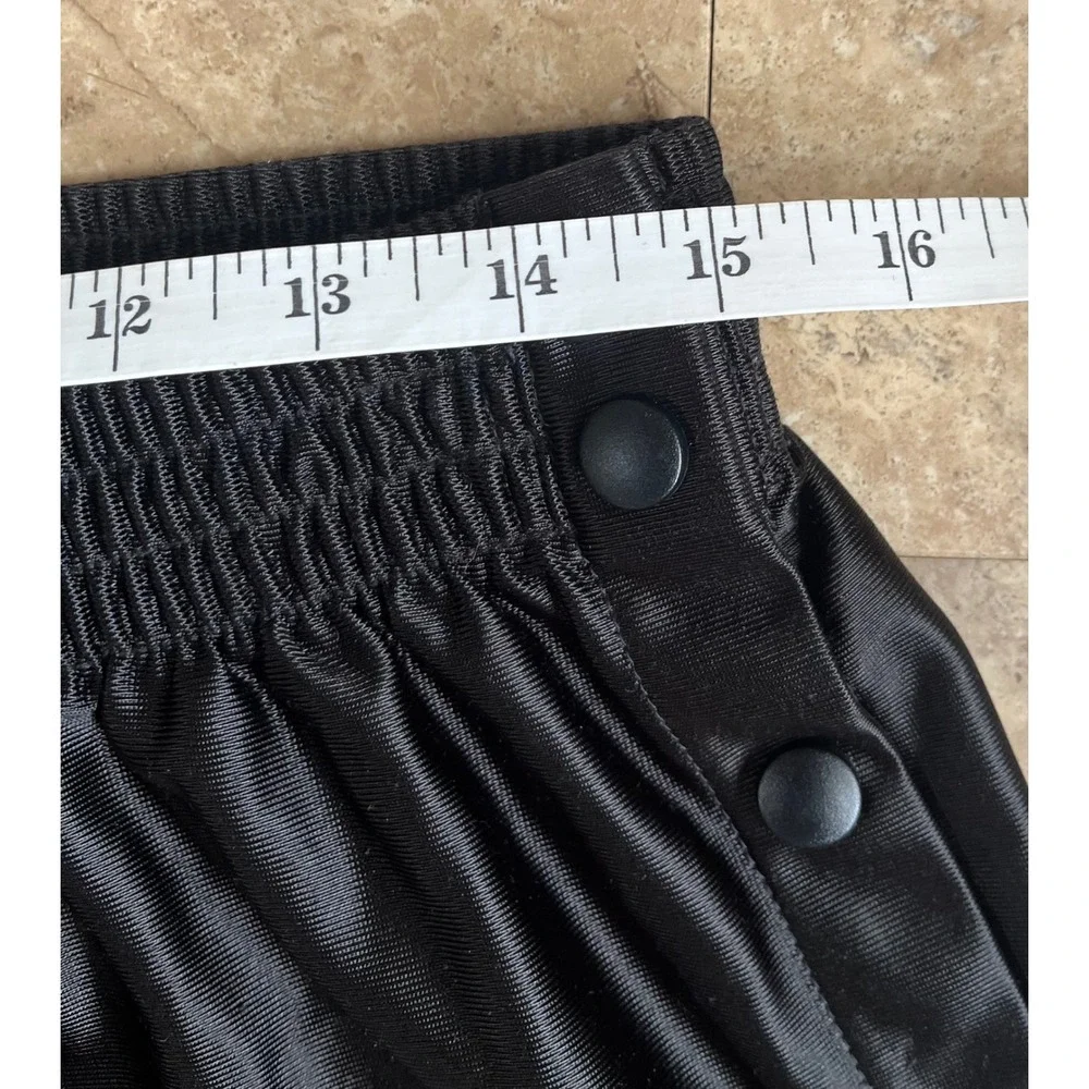 Vtg Nike Team Sports Break Away Snap Pants Mens XL Black Swoosh 90s Shimmer